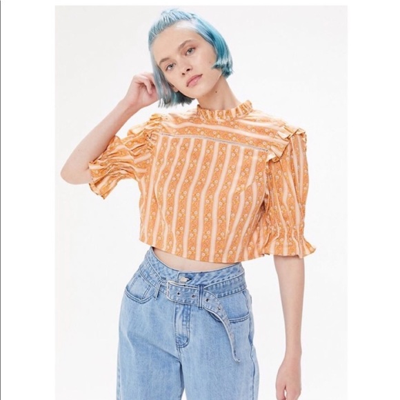 CROP TOP WITH BIG SLEEVES - Picture 13 of 14